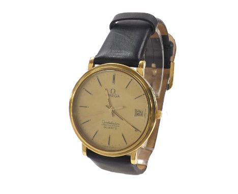 Omega Constellation Chronometer Quartz gold plated and stainless steel gentleman's wristwatch, ref. 198.0126, case no. 1333, 