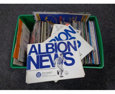 A box of 20th century football programmes including Tottenham, Bolton, Arsenal etc 