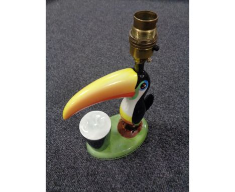 A Carlton Ware Guinness "How grand to be a toucan Just think what toucan do" table lamp (as found) 