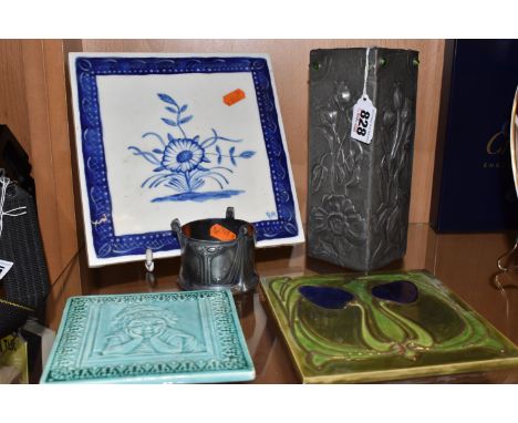 A GROUP OF VINTAGE ART NOUVEAU AND SIMILAR  ITEMS to include a WMF metal glass stand with manufacturers marks to the base, ma