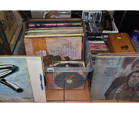 THREE BOXES OF ASSORTED LPS, CDs, VHS, AND PC GAMES to include a box of LPs comprising approximately thirty-five LPs to inclu