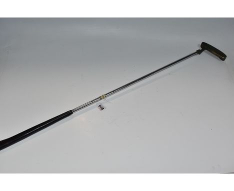 A VINTAGE GOLF CLUB : PING 'ANSER' PUTTER, with Karsten Co, Phoenix Az. 85029, single slot to sole, stamped Slazenger, a 'Gol