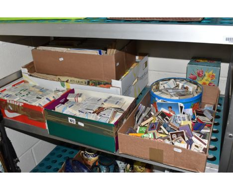 FIVE BOXES AND LOOSE CIGARETTE CARDS, to include a quantity of loose cards, part sets and others in albums, mid to late twent