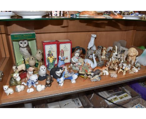 A LARGE QUANTITY OF ASSORTED ORNAMENTS to include two boxed Royal Doulton Bunnykins figures comprising 'Mystic Bunnykins' DB1