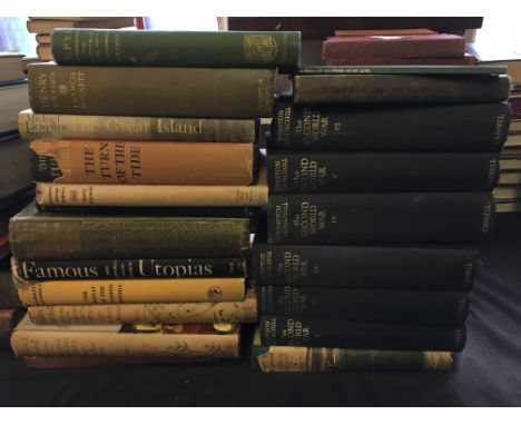 A quantity of various history and biography books, including Winston Churchill The Second World War Vol. 1-5, Francis Hackett