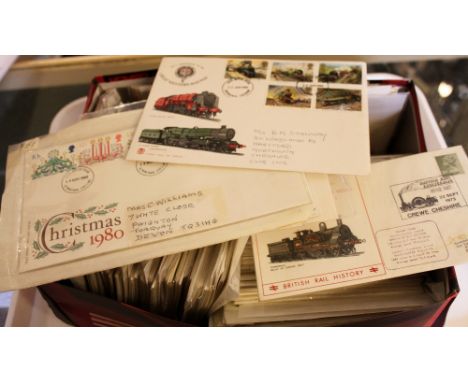 Quantity of mint and first day covers including Crewe Locomotive Works issue