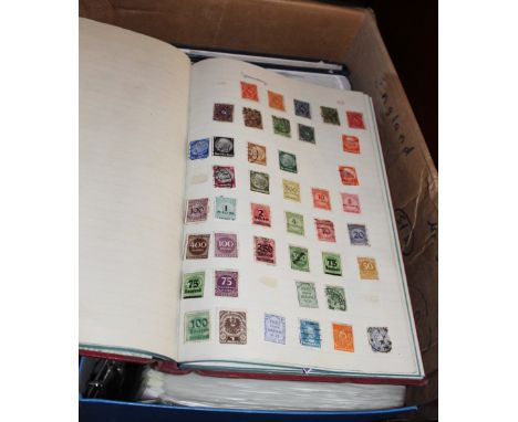 Seventeen albums of stamps and first day covers