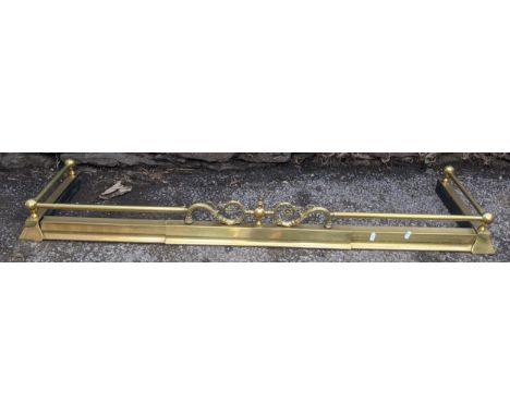 An early 20th century brass fire fender 12cm h x 144cm w Location: BB conIf there is no condition report shown, please reques