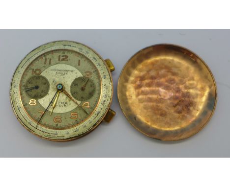 A chronograph wristwatch movement