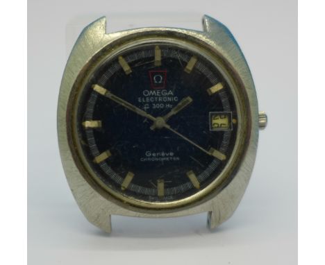 An Omega electronic f300Hz chronometer wristwatch with date