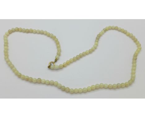 An opal bead necklace