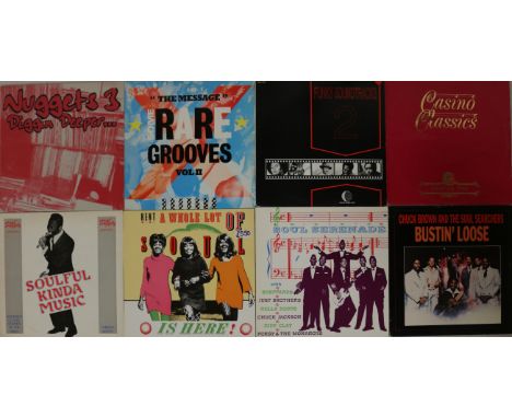 SOUL/FUNK/DISCO 12"/COMPS - Interesting mixed collection of 16 x compilation LPs with 43 x 12". Artists/titles include Nugget