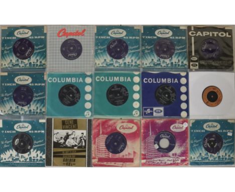GENE VINCENT - Sterling pack of 24 x singles on Capitol from hall of famer Gene Vincent. Some great titles to include Race Wi