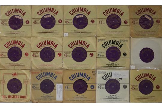 COLUMBIA SINGLES - 100x early singles on Columbia, running (with some