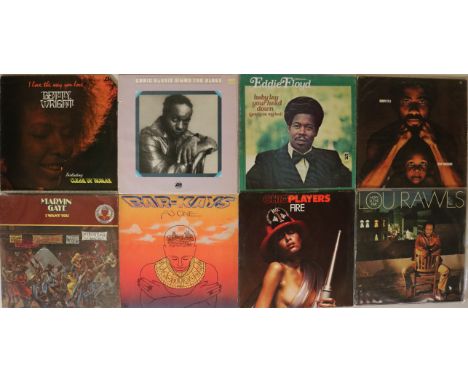 60s/70s SOUL/FUNK/DISCO - Sweet soul music with these (approximately) 48 LPs. Artists/titles include Betty Wrights - I Love T
