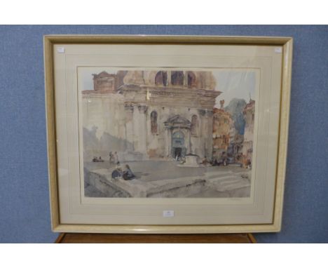 Sir William Russell Flint R.A. (1880-1969), Campo San Trovaso, signed limited edition print, F.A.T.G. blind stamp to margin, 