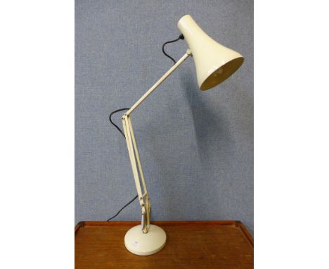 A white metal anglepoise desk lamp 
