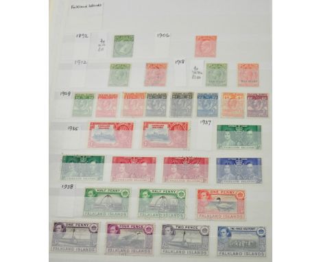 British Commonwealth Stamp Collection: in large red stockbook. Queen Victoria to moderns. Mint and used. Comprises Hong Kong,