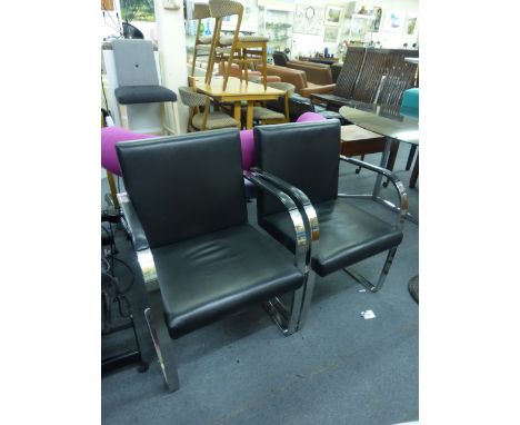 After Mies van der Rohe, a pair of 'Brno' armchairs