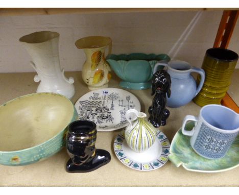 A group of early-mid century ceramics including a Trentham Art Ware fruit bowl, a 'Parisienne' pattern dinner plate and many 
