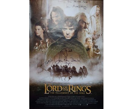 The Lord of the Rings the Fellowship of the Ring. 2 x OriginalFilm Posters - One signed by Elijah Wood in silver sharpie The 