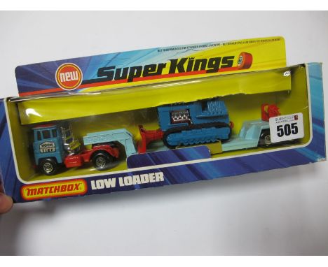 Matchbox Superkings No K-23 Low Loader and Bulldozer, German Export 'Hoch and Tief' variant, excellent, boxed. 