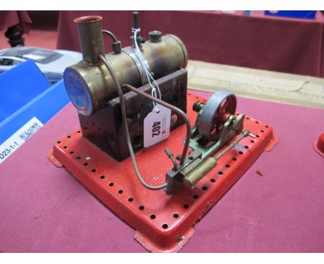 A Mamod SE2 Live Steam Stationary Engine, missing burner, well used.