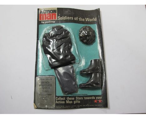 A 1970's Action Man 'Soldiers of The World' Uniform for French Resistance Fighter, carded and sealed, unpunched.