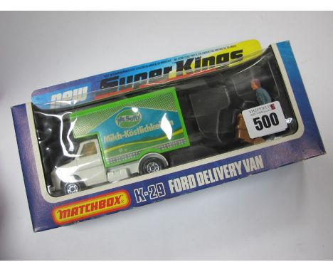Matchbox Superkings No K-29 Ford Delivery Van, German Export 'Mr Softy-Milch-Kostlichkeiten', variant, excellent, boxed.