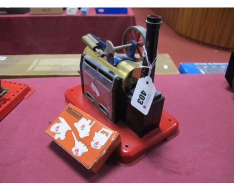 A Mamod SP2 Stationary Steam Engine, appears little used and complete, including burner.