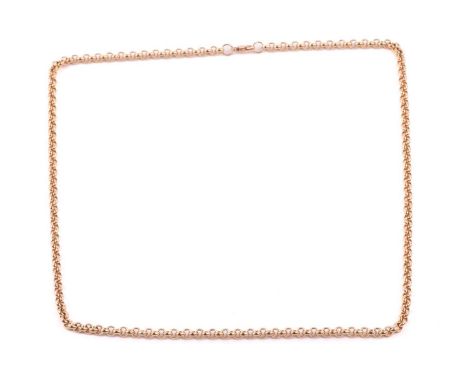 A belcher chain in 9ct yellow gold, completed with a lobster clasp, Sheffield assay marks, overall length 51.7 cm, total weig
