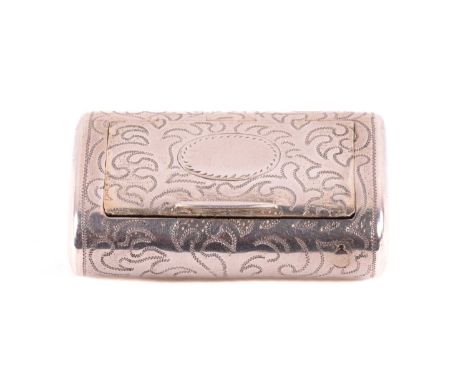 A George III silver vinaigrette, by Thomas Phipps &amp; Edward Robinson, London 1806, of cushion form, decorated all over wit