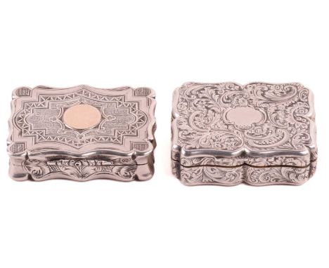 A Victorian silver vinaigrette, by Charles Rawlings &amp; William Summers, London 1839, of rectangular form with waisted side