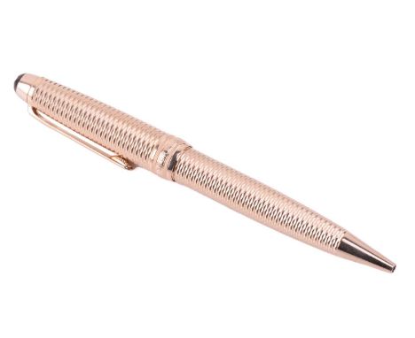 Montblanc - a Meisterstück LeGrand rollerball pen from the 'Geometry Solitaire' collection, the cap and barrel are engraved w