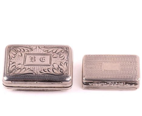 A William IV silver vinaigrette, Marked 'TS' possibly Thomas Smith, Birmingham 1829, of rectangular form, the hinged lid init