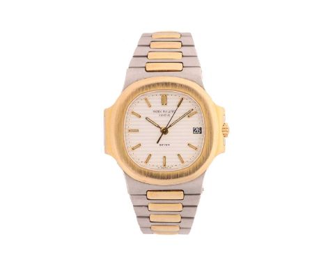 An elusive double-signed Beyer dial Patek Philippe Nautilus Automatic Steel & Gold midi-size Watch Ref: 3800/1JA, featuring t