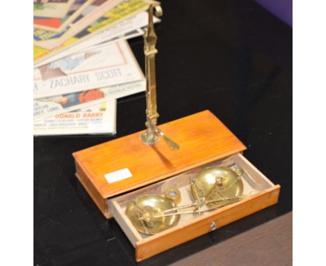 SET OF BRASS BALANCE SCALES     
