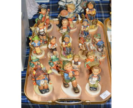 18 VARIOUS HUMMEL FIGURINE ORNAMENTS     