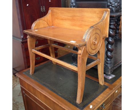 MAHOGANY BENCH SEAT. W65CM