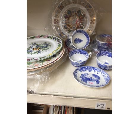 ROYAL WORCESTER AND SPODE COLLECTORS PLATES TOGETHER WITH SPODE BLUE AND WHITE F2