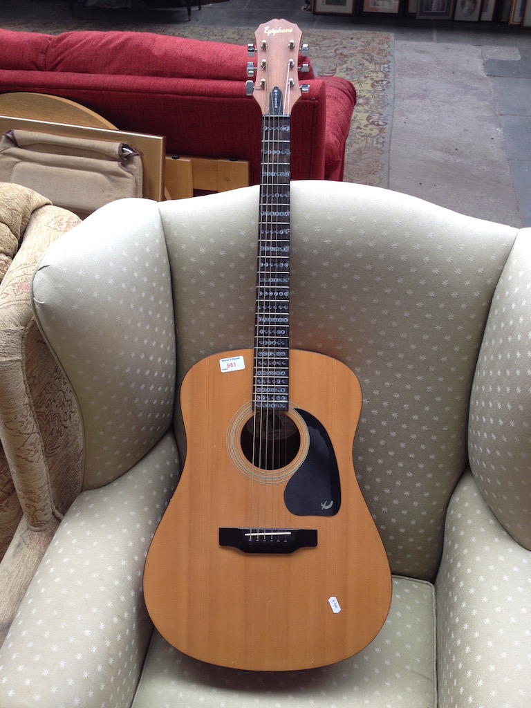 A GIBSON EPIPHONE PR200 ACOUSTIC GUITAR. C