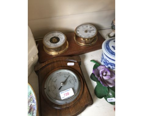 A BAROMETER AND A CLOCK BAROMETER     K2