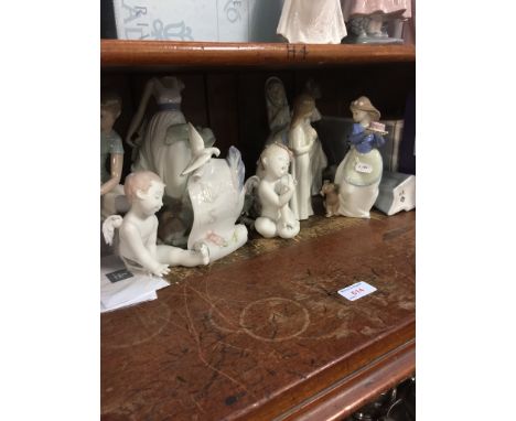 VARIOUS LLADRO AND NAO FIGURES    