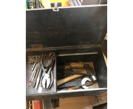 METAL BOX OF TOOLS