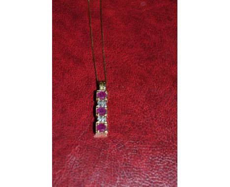 14 k seven stone pendant with chain