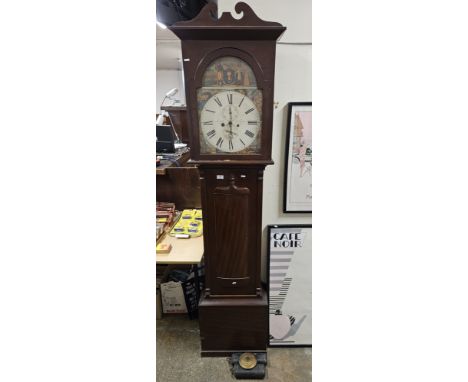 MAHOGANY CASED VICTORIAN GRANDFATHER CLOCK BY JAMES GIBB STRATHAVEN     