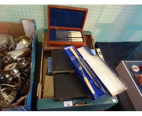 A large quantity of silver plated and other flatware, many contained in original cases.