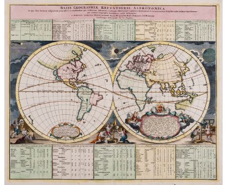 World.- Doppelmayr (Johann Gabriel) Basis Geographiae Recentioris Astronomica in qua Situs Locorum Insigniorum Geographici ea