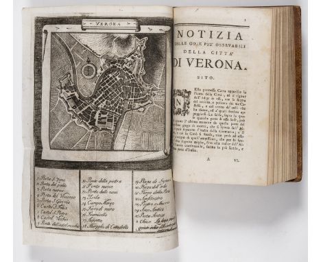 Italy.- Maffei (Francisco Scipione de) Compendio della Verona Illustrata, 2 vol. in 1, engraved portrait frontispiece, 32 eng