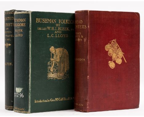 World.- Bleek (W. H. I.) &amp; L. C. Lloyd. Specimens of Bushman Folklore, first edition, half-title, colour frontispiece, pl